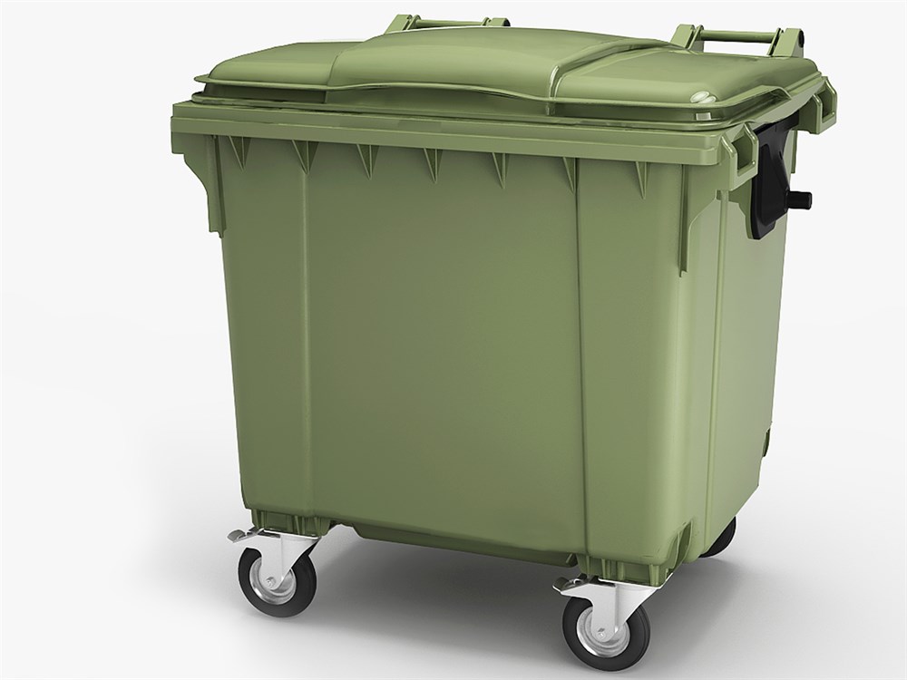 Пластиковый контейнер для мусора МК 1100 л. (1375x1075x1369 мм)  .