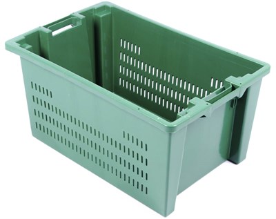 Пластиковый ящик конусный с перфорацией стенок 600х400х300 мм - фото 11085