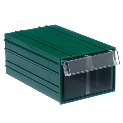 Короб с выдвижным ящиком С-2 зеленый/прозрачный - фото 11210