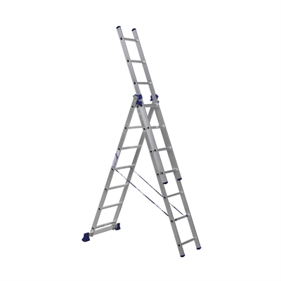 Алюминиевая трехсекционная лестница 3*7 H3 5307 H3 5307 - фото 46393