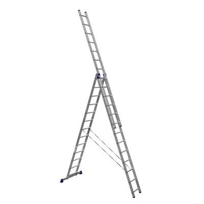 Алюминиевая трехсекционная усиленная лестница 3*13 HS3 6313 HS3 6313 - фото 46632