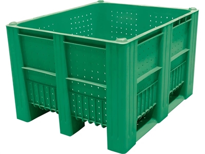 Контейнер BoxPallet 1200x1000x740 мм перфорированный на полозьях 12412