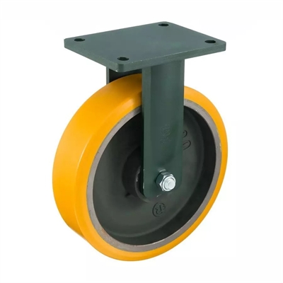 Колесо большегрузное Tellure Rota 648406 неповоротное (200 мм; 1000 кг), полиуретан, чугун, шариковый подшипник, EE MHD 648406