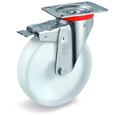 Колесо полиамидное Tellure Rota 686800 поворотное с тормозом (65 мм; 120 кг) 686800