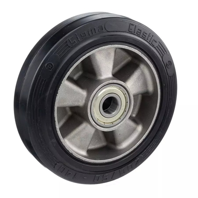 Колесо промышленное Tellure Rota 721206 (200 мм; 500 кг), под ось, эластичная резина 721206