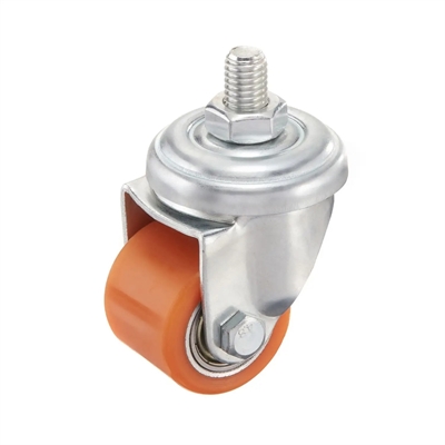 Колесо промышленное поворотное Стелла-техник 1706-35 (35 мм; г/п 100 кг), полиуретан/сталь, крепление на штырь 1706-35