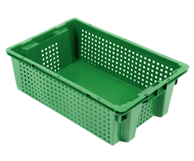 Пластиковый ящик конусный с перфорацией стенок 600х400х200мм 12777