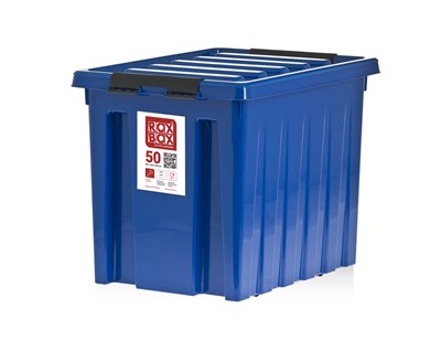 Пластиковый контейнер с крышкой на роликах Rox Box 50 л. (500x390x405 мм) - фото 6970