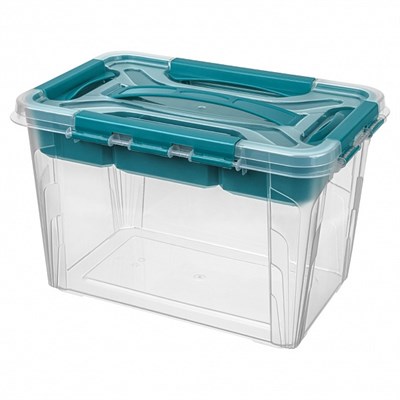 Пластиковый контейнер с крышкой и вставкой-органайзером Grand Box 6,65 л (290x190x180 мм) - фото 8453
