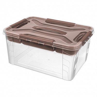 Пластиковый контейнер с крышкой и вставкой-органайзером Grand Box 15,3 л (390x290x180 мм) - фото 8531