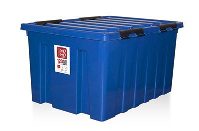 Пластиковый контейнер с крышкой на роликах Rox Box 120 л. (740x565x415 мм) - фото 9239