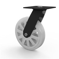 Колесная опора большегрузная поворотная, колесо 200 мм - нейлон-пластик