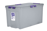 Пластиковый контейнер с крышкой и клипсами 80 л. серия HOME (720х390х380 мм)