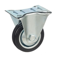 Колесо промышленное неповоротное Стелла-техник 4002-75 диаметр 75 мм, г/п 50 кг, резина / сталь 4002-75