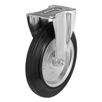 Колесо промышленное неповоротное Стелла-техник 4002-250 диаметр 250 мм, г/п 210 кг, резина / сталь 4002-250