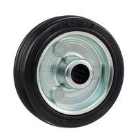 Колесо промышленное под ось 12 мм Стелла-техник 4000-75 диаметр 75 мм, г/п 50 кг, резина, сталь 4000-75