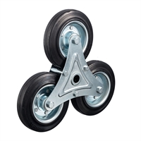 Колесо промышленное Стелла-техник LW160, диаметр 160 мм, сталь/рез, трехопорное, г/п=130 кг LW160