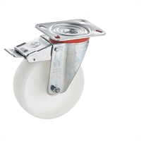 Колесо Tellure Rota 686804 поворотное с тормозом, Ø 150 мм, нагрузка 300 кг, полиамид 686804