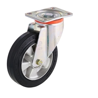 Колесо большегрузное Tellure Rota 727516 поворотное, Ø 200 мм, нагрузка 500 кг, эластичная резина 727516