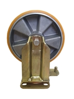 Колесо большегрузное для штабелера Tellure Rota 655221 поворотное, Ø 200 мм, нагрузка 750 кг, полиуретан TR, алюминий 655221