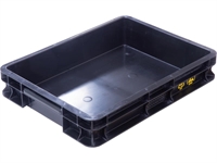 Ящик пластиковый 400х300х75 сплошной антистатический 12408 Ящик пластиковый 400х300х75 сплошной антистатический 12408