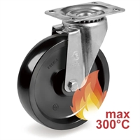 Колесо термостойкое до 300 °C Tellure Rota 677316 поворотное (200 мм; 300 кг), фенольное 677316