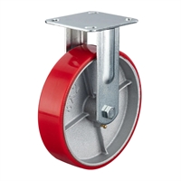 Колесо промышленное неповоротное Стелла-техник N29200CPUF (200 мм; г/п 350 кг), полиуретан/чугун N29200CPUF