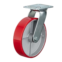 Колесо промышленное поворотное Стелла-техник N29200CPU (200 мм; г/п 350 кг), полиуретан/чугун N29200CPU