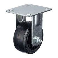 Колесо промышленное большегрузное обрезиненное неповоротное Стелла-техник N29125F (125 мм; г/п 140 кг), черная резина/чугун N29125F