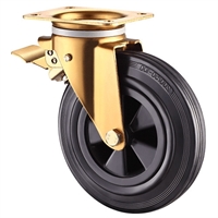 Колесо промышленное поворотное усиленное с тормозом RONEL SCMb 80 SCMb80