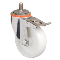 Колесо нейлоновое с креплением на один болт и тормозом EM05 ZKZ 150 F (INOX) EM05ZKZ150FINOX