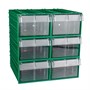 Короб с выдвижным ящиком С-2 зеленый/прозрачный С-2-зеленый-прозрачный - фото 11201