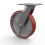 Колесная опора большегрузная поворотная, колесо 150 мм - чугун-полиуретан - фото 12312