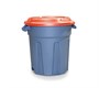 Пластиковый бак для мусора с крышкой 60 л. (543x543x545 мм) - фото 12558