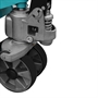 Гидравлическая тележка PROLIFT PRO RT25, полиуретан RT25-1150x550-P/P