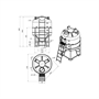 Емкость ЦКТ 5000 л с патрубком в обрешетке с лестницей (2032x2793x3070 мм) 5091
