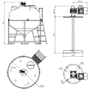 Емкость ЦКТ 3000 л с патрубком 110 мм в обрешетке с лестницей с лопастной Ж-Ж мешалкой (2012x2012x2650 мм) 5146