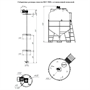 Емкость ЦКТ 5000 л с патрубком 110 мм в обрешетке с лестницей с трехъярусной лопастной Ж-Т мешалкой (2012x2012x3400 мм) 5150