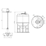 Емкость ФМ 1000 л в обрешетке с пропеллерной мешалкой (1265x1265x2045 мм) 5219