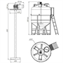 Емкость ЦКТ 5000 л с патрубком 110 мм в обрешетке с лестницей с лопастной мешалкой (2012x2012x3400 мм) 5228