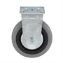 Колесо аппаратное Tellure Rota 375104 неповоротное, Ø 100 мм, нагрузка 55 кг, серая резина, полипропилен 375104