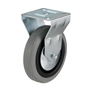 Колесо аппаратное Tellure Rota 375105 неповоротное, Ø 125 мм, нагрузка 80 кг, серая резина, полипропилен 375105