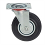 Колесо промышленное поворотное Стелла-техник 4001-125 диаметр 125 мм, г/п 100 кг, резина, сталь 4001-125