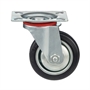 Колесо промышленное поворотное Стелла-техник 4001-75 диаметр 75 мм, г/п 50 кг, резина, сталь 4001-75
