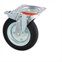 Колесо промышленное поворотное с тормозом 150 мм Tellure Rota 535431, нагрузка 170 кг, черная резина, сталь 535431