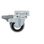 Колесо аппаратное Tellure Rota 378101 поворотное с тормозом, Ø 50 мм, нагрузка 35 кг, серая резина, полипропилен 378101