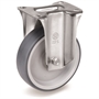 Колесо промышленное Tellure Rota 715904 неповоротное 150 мм, нагрузка 140 кг, термопластичная серая резина, полипропилен 715904