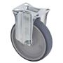 Колесо промышленное Tellure Rota 715703 неповоротное 125 мм, нагрузка 120 кг, термопластичная серая резина, полипропилен 715703