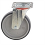 Колесо промышленное Tellure Rota 714203 поворотное 125 мм, нагрузка 120 кг, термопластичная серая резина, полипропилен 714203