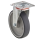 Колесо промышленное Tellure Rota 714203 поворотное 125 мм, нагрузка 120 кг, термопластичная серая резина, полипропилен 714203